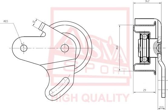 ASVA HYBP-003 - Rullo tenditore, Cinghia trapezoidale autozon.pro