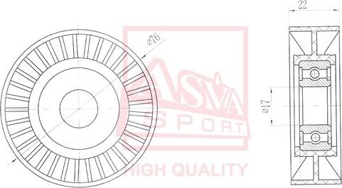 ASVA HYBP-018 - Rullo tenditore, Cinghia trapezoidale autozon.pro