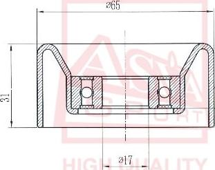 ASVA HYBP-013 - Rullo tenditore, Cinghia trapezoidale autozon.pro