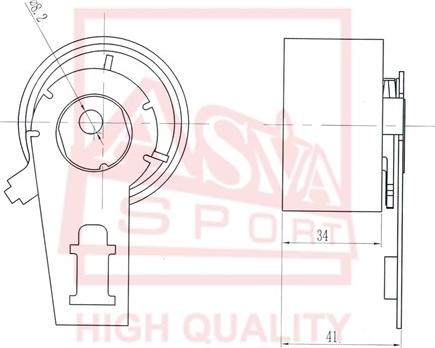 ASVA HYBP-017 - Rullo tenditore, Cinghia trapezoidale autozon.pro