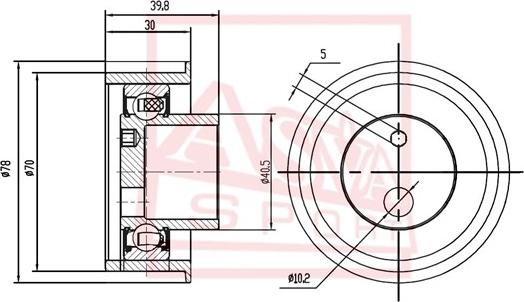 ASVA HYBP-023 - Rullo tenditore, Cinghia trapezoidale autozon.pro