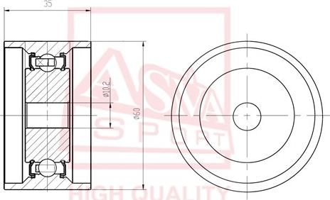 ASVA HYBP-022 - Rullo tenditore, Cinghia trapezoidale autozon.pro