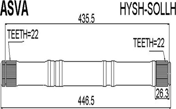 ASVA HYSH-SOLLH - Albero motore / Semiasse autozon.pro