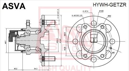 ASVA HYWH-GETZR - Mozzo ruota autozon.pro