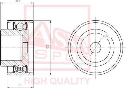 ASVA KABP-002 - Rullo tenditore, Cinghia trapezoidale autozon.pro