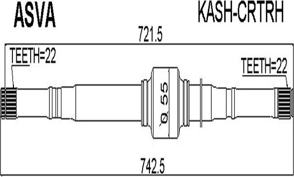 ASVA KASH-CRTRH - Albero motore / Semiasse autozon.pro