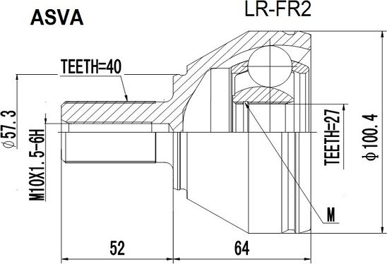 ASVA LR-FR2 - Kit giunti, Semiasse autozon.pro