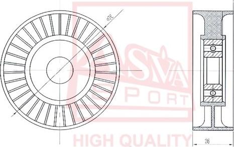 ASVA MBBP-002 - Rullo tenditore, Cinghia trapezoidale autozon.pro