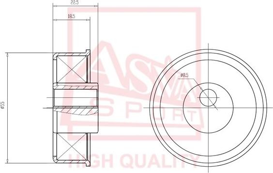 ASVA MTBP-008 - Rullo tenditore, Cinghia trapezoidale autozon.pro