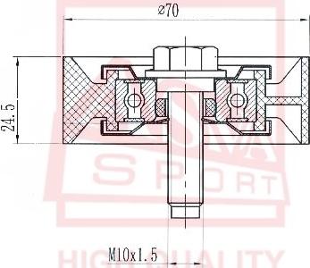 ASVA MTBP-016 - Rullo tenditore, Cinghia trapezoidale autozon.pro