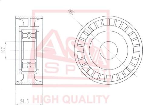 ASVA MTBP-012 - Rullo tenditore, Cinghia trapezoidale autozon.pro