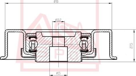 ASVA MTBP-027 - Rullo tenditore, Cinghia trapezoidale autozon.pro