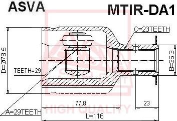 ASVA MTIR-DA1 - Kit giunti, Semiasse autozon.pro