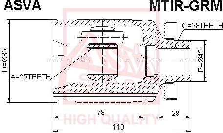 ASVA MTIR-GRM - Kit giunti, Semiasse autozon.pro