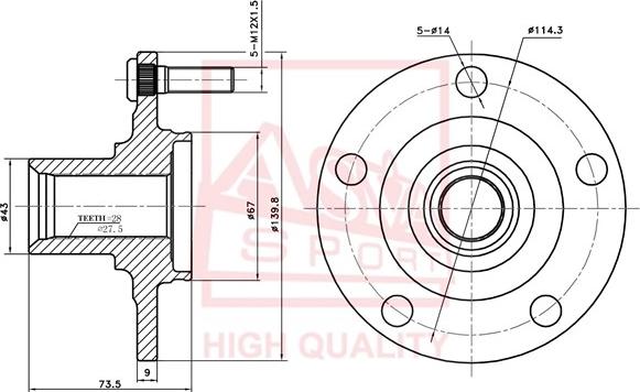 ASVA MTWH-CYF - Mozzo ruota autozon.pro