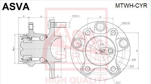 ASVA MTWH-CYR - Mozzo ruota autozon.pro