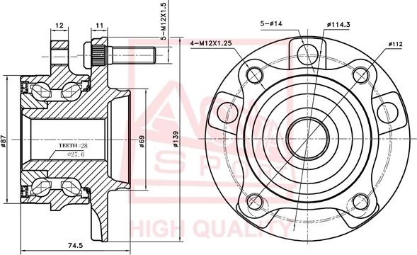 ASVA MTWH-NA4MF - Mozzo ruota autozon.pro