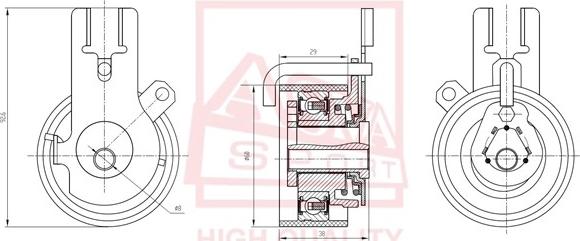 ASVA MZBP-003 - Rullo tenditore, Cinghia trapezoidale autozon.pro