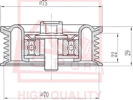 ASVA MZBP-002 - Rullo tenditore, Cinghia trapezoidale autozon.pro