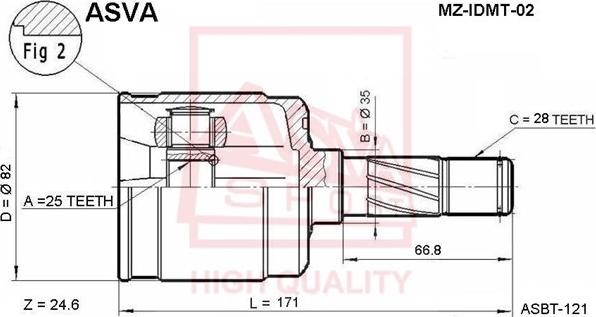 ASVA MZ-IDMT-02 - Kit giunti, Semiasse autozon.pro