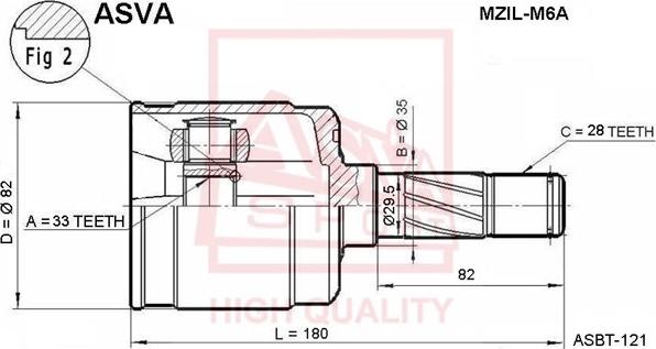 ASVA MZIL-M6A - Kit giunti, Semiasse autozon.pro