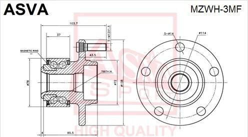 ASVA MZWH-3MF - Mozzo ruota autozon.pro