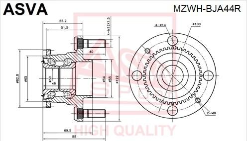 ASVA MZWH-BJA44R - Mozzo ruota autozon.pro