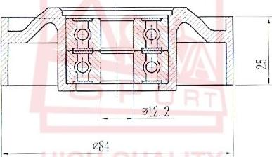 ASVA NSBP-003 - Rullo tenditore, Cinghia trapezoidale autozon.pro