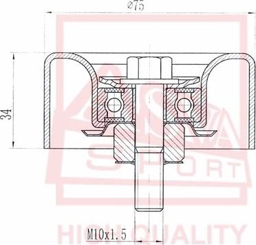 ASVA NSBP-007 - Rullo tenditore, Cinghia trapezoidale autozon.pro