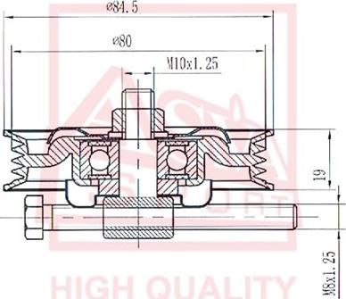 ASVA NSBP-019 - Rullo tenditore, Cinghia trapezoidale autozon.pro