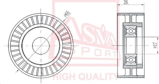 ASVA NSBP-010 - Rullo tenditore, Cinghia trapezoidale autozon.pro