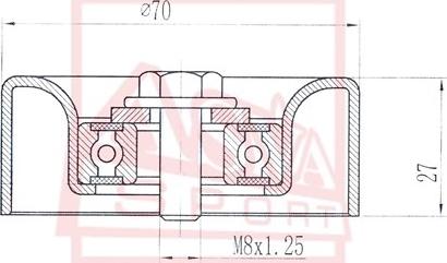 ASVA NSBP-036 - Rullo tenditore, Cinghia trapezoidale autozon.pro