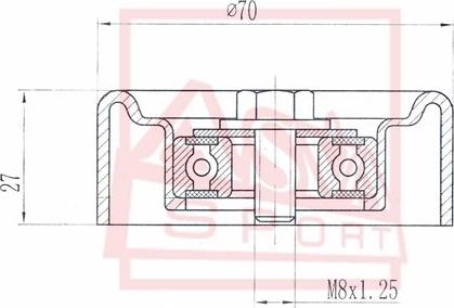 ASVA NSBP-031 - Rullo tenditore, Cinghia trapezoidale autozon.pro