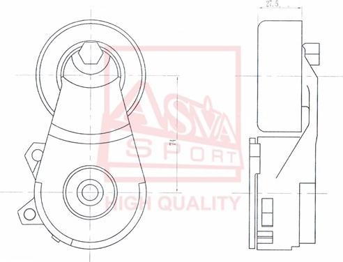 ASVA NSBT-003 - Tendicinghia, Cinghia Poly-V autozon.pro