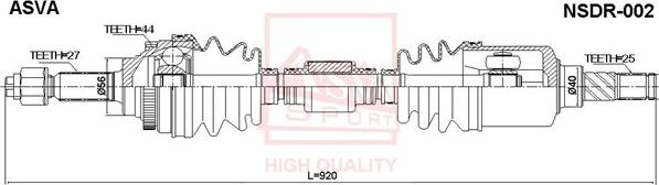 ASVA NSDR-002 - Albero motore / Semiasse autozon.pro