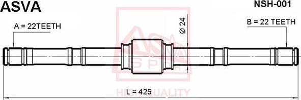 ASVA NSH-001 - Albero motore / Semiasse autozon.pro