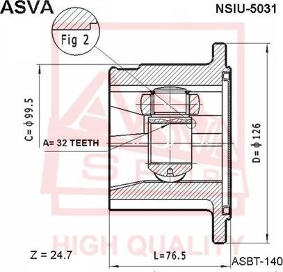 ASVA NSIU-5031 - Kit giunti, Semiasse autozon.pro