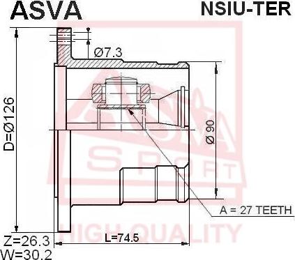 ASVA NSIU-TER - Kit giunti, Semiasse autozon.pro