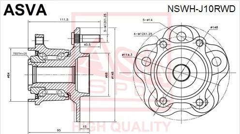 ASVA NSWH-J10RWD - Mozzo ruota autozon.pro