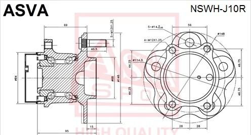 ASVA NSWH-J10R - Mozzo ruota autozon.pro