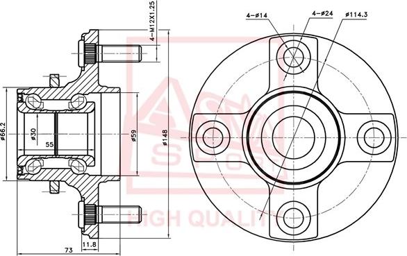 ASVA NSWH-N16A42 - Mozzo ruota autozon.pro