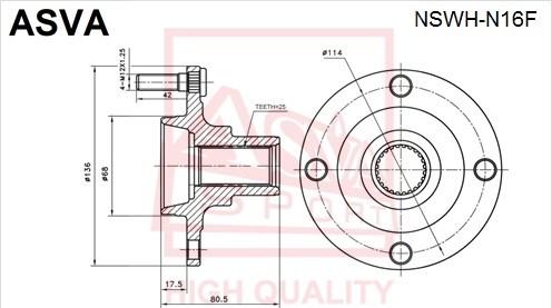 ASVA NSWH-N16F - Mozzo ruota autozon.pro