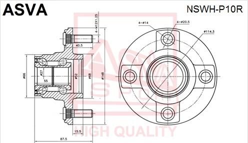 ASVA NSWH-P10R - Mozzo ruota autozon.pro