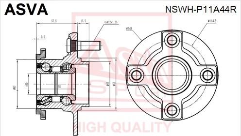 ASVA NSWH-P11A44R - Mozzo ruota autozon.pro