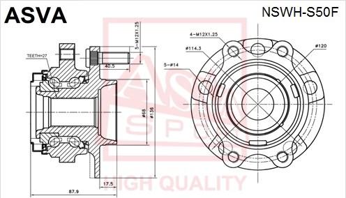 ASVA NSWH-S50F - Mozzo ruota autozon.pro