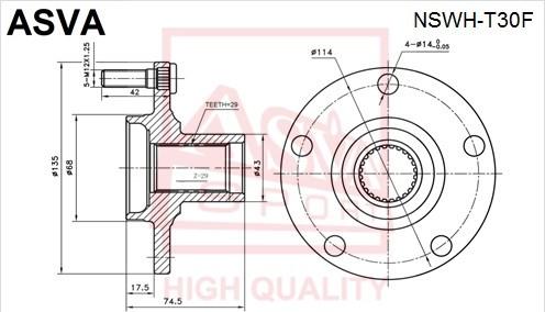 ASVA NSWH-T30F - Mozzo ruota autozon.pro