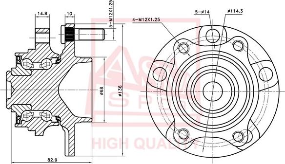 ASVA NSWH-V35F - Mozzo ruota autozon.pro