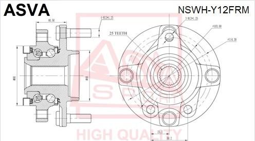 ASVA NSWH-Y12FRM - Mozzo ruota autozon.pro