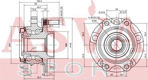 ASVA NSWH-Z51MRL - Mozzo ruota autozon.pro