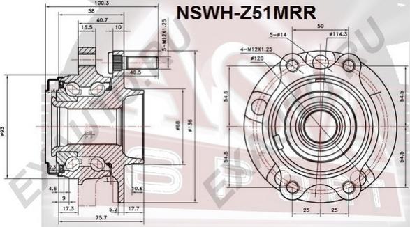 ASVA NSWH-Z51MRR - Mozzo ruota autozon.pro